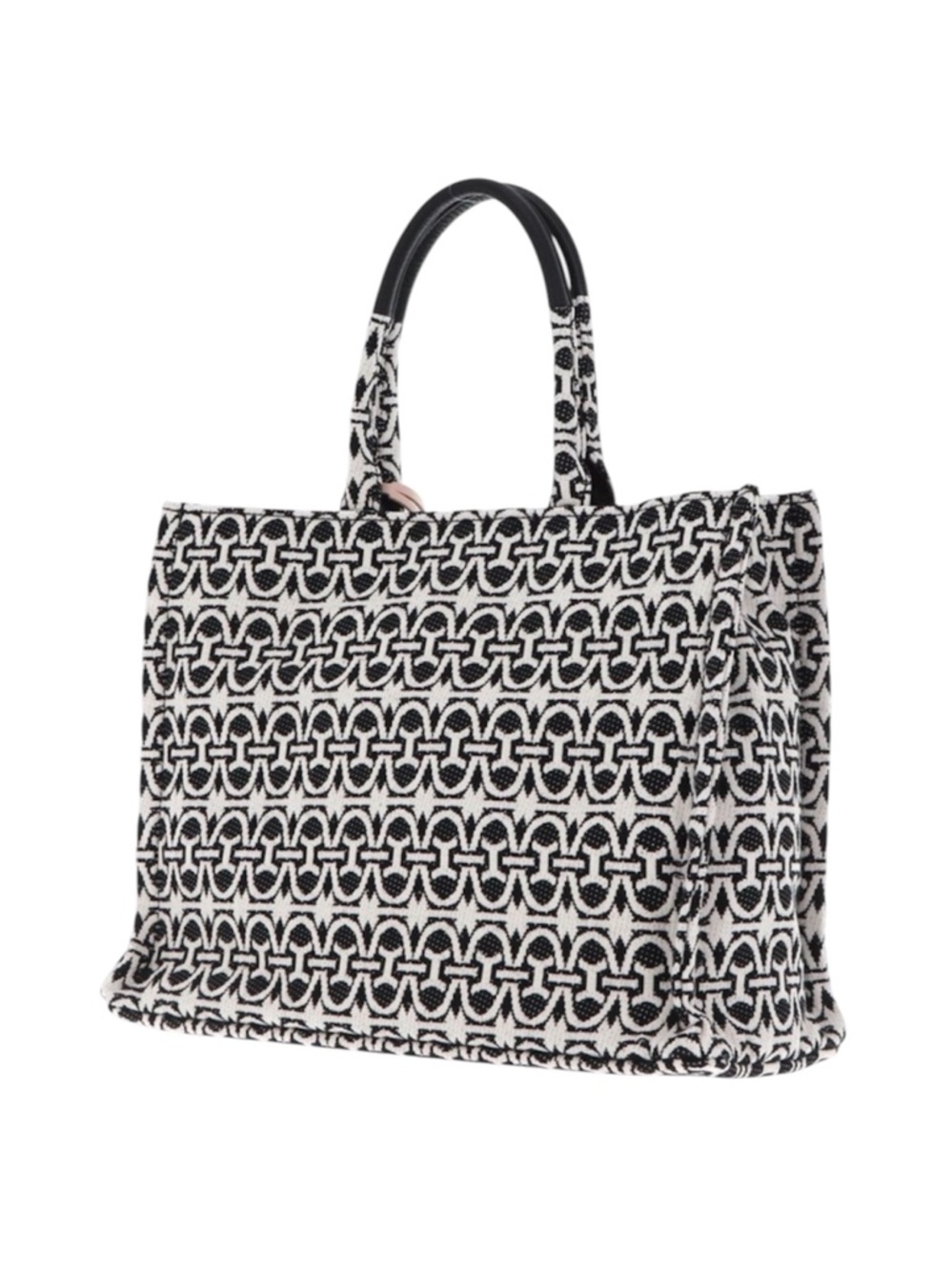 LIKE NEW Coccinelle Never Without Monogram Jacquar Tote in Multi/Noir - Picture 2 of 16